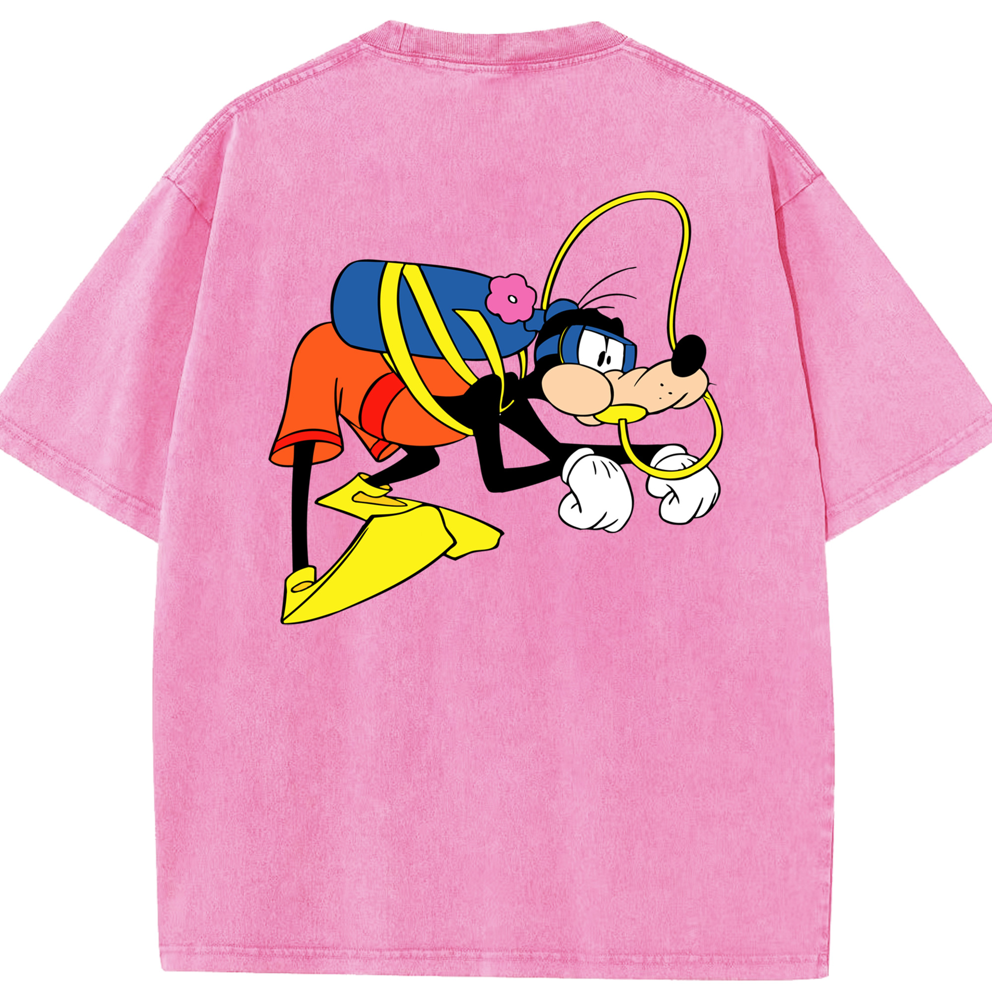 （画像用） ミッキーマウス Mickey Mouse 綿100% ヴィンテージ風 半袖Tシャツ（背面プリント）